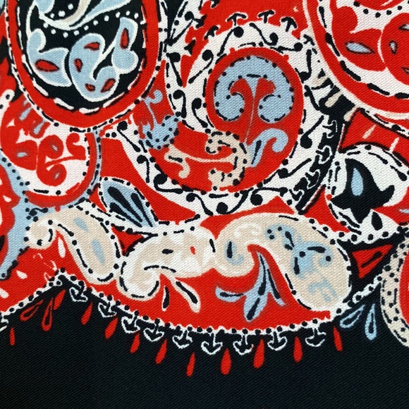 🎉HP🎉 Loft Paisley Midi Skirt 💗 Black & Red - Picture 11 of 14